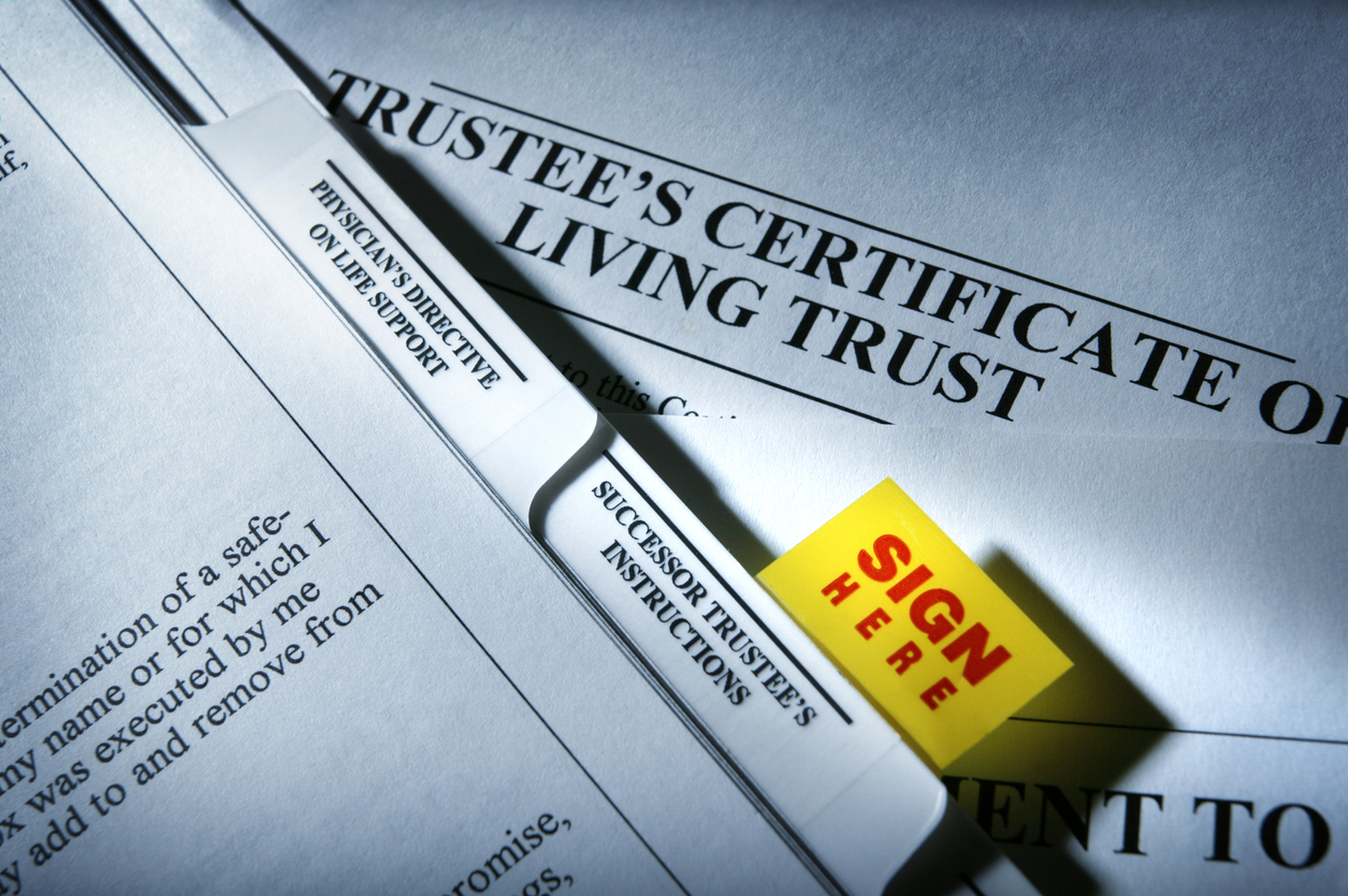 Living will or advance directive documents for signing.